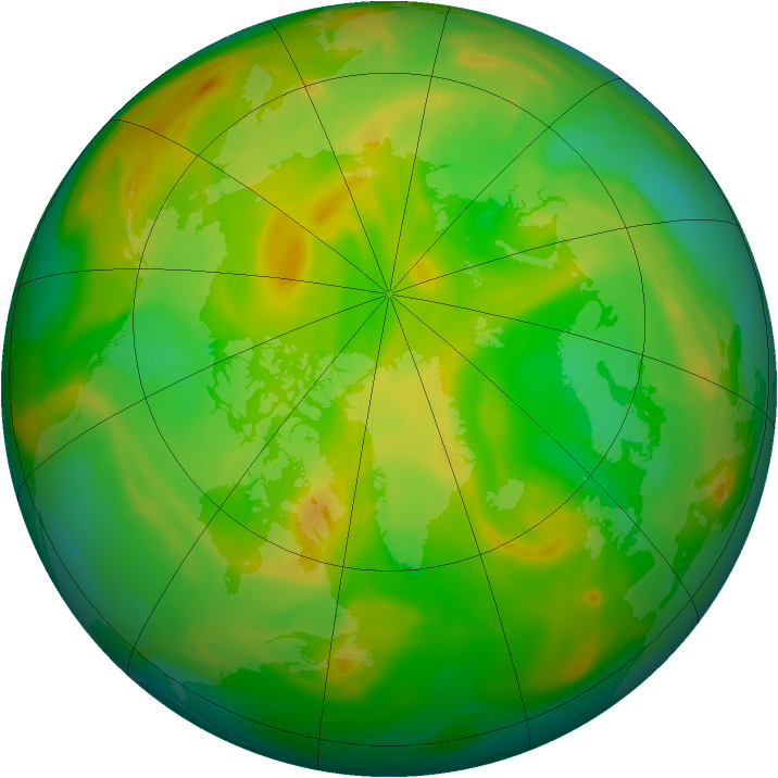 Arctic ozone map for 12 June 2006
